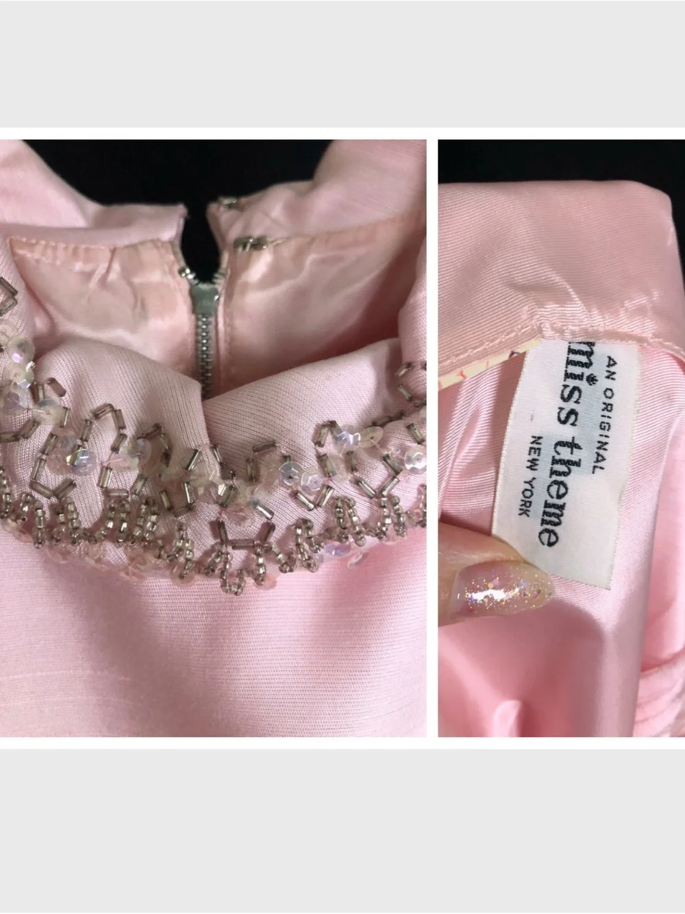 Vintage 1960s Light Pink Cotton Wool Blend Matching Two Piece Dress Coat Set